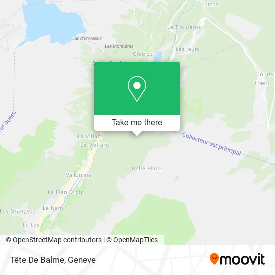 Tête De Balme map