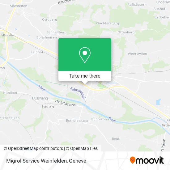 Migrol Service Weinfelden map