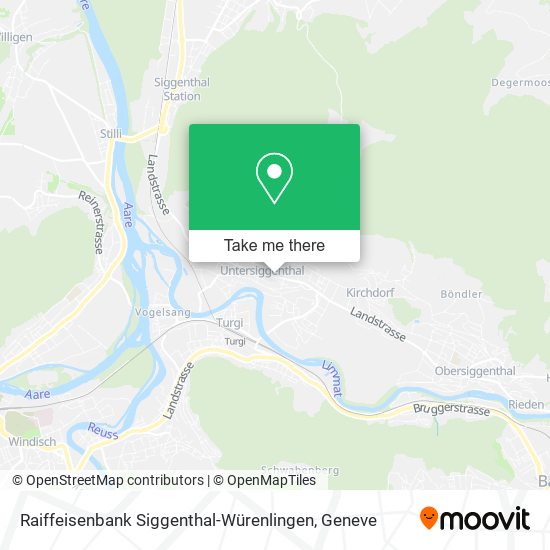 Raiffeisenbank Siggenthal-Würenlingen Karte
