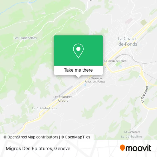 Migros Des Eplatures map
