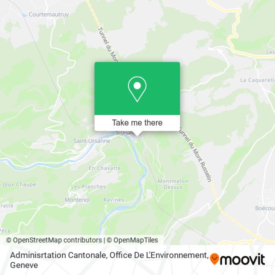 Adminisrtation Cantonale, Office De L'Environnement map