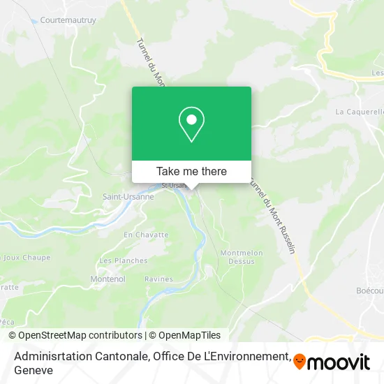 Adminisrtation Cantonale, Office De L'Environnement map