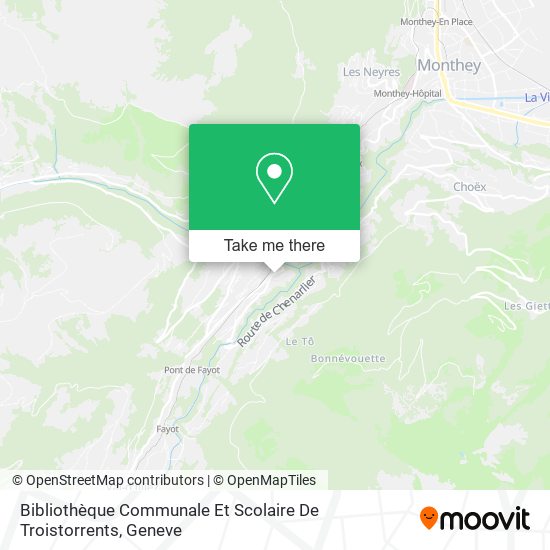 Bibliothèque Communale Et Scolaire De Troistorrents map