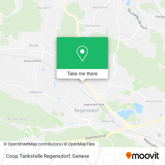 Coop Tankstelle Regensdorf map
