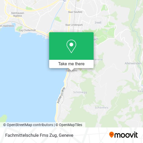 Fachmittelschule Fms Zug map