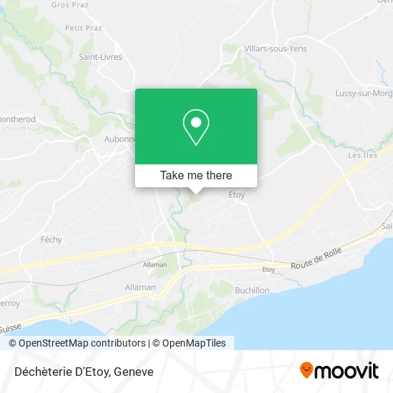 Déchèterie D'Etoy map