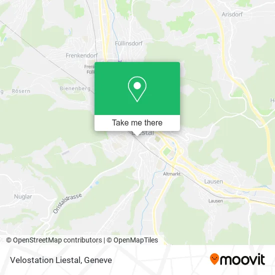 Velostation Liestal map