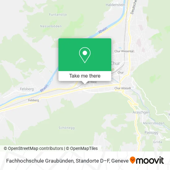 Fachhochschule Graubünden, Standorte D–F map