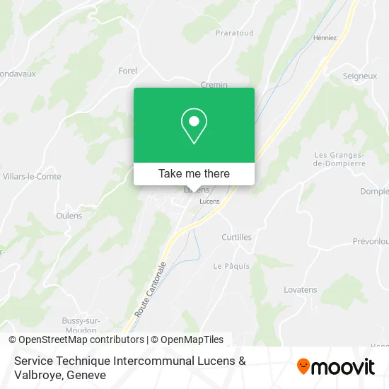 Service Technique Intercommunal Lucens & Valbroye map