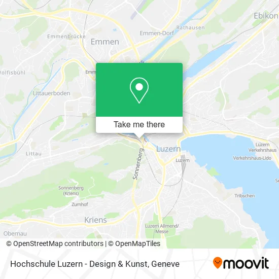 Hochschule Luzern - Design & Kunst map