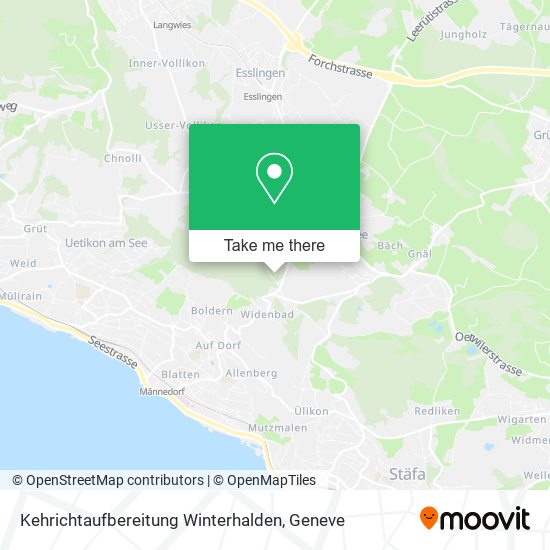 Kehrichtaufbereitung Winterhalden map