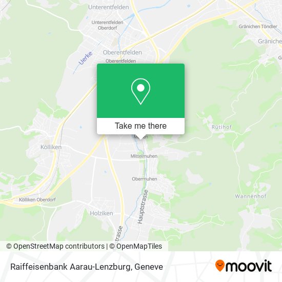 Raiffeisenbank Aarau-Lenzburg map