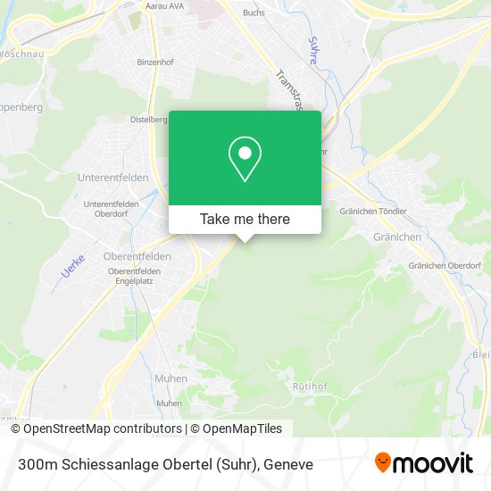 300m Schiessanlage Obertel (Suhr) map