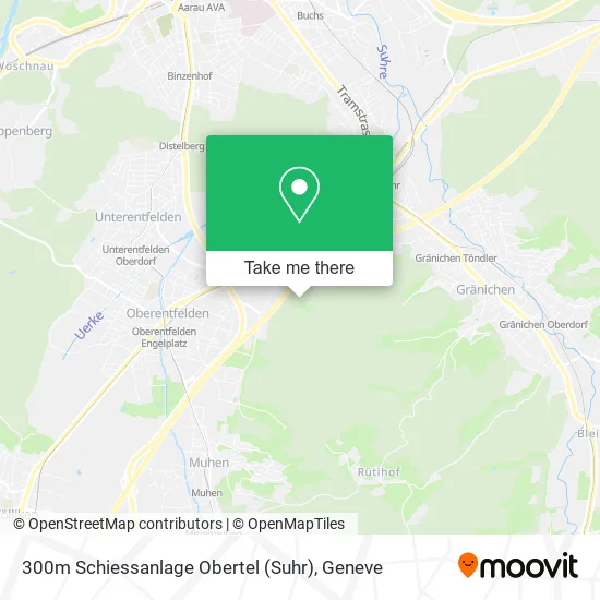 300m Schiessanlage Obertel (Suhr) map