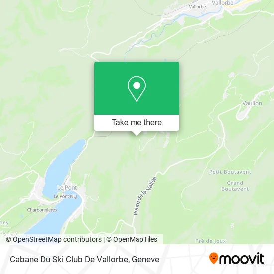 Cabane Du Ski Club De Vallorbe map
