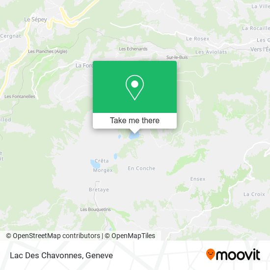 Lac Des Chavonnes map