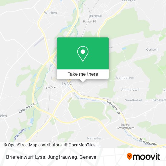 Briefeinwurf Lyss, Jungfrauweg map