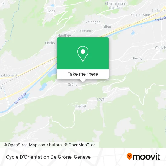 Cycle D’Orientation De Grône map