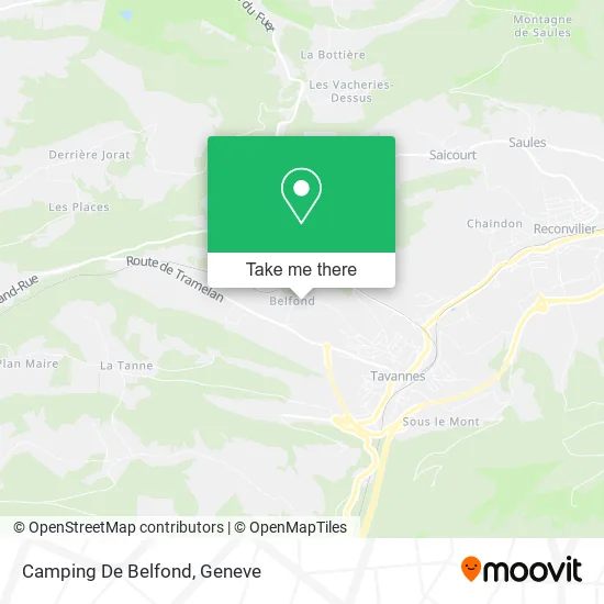 Camping De Belfond map