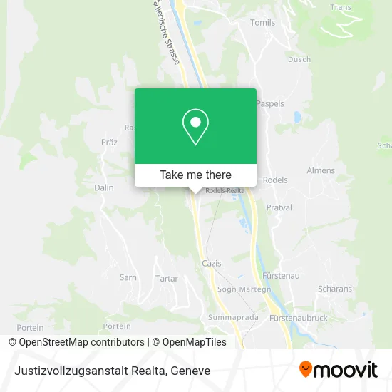 Justizvollzugsanstalt Realta map