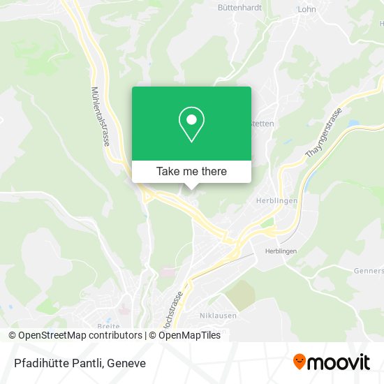 Pfadihütte Pantli map