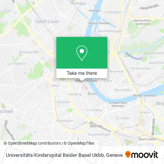 Universitäts-Kinderspital Beider Basel Ukbb map