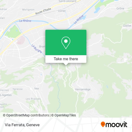 Via Ferrata map