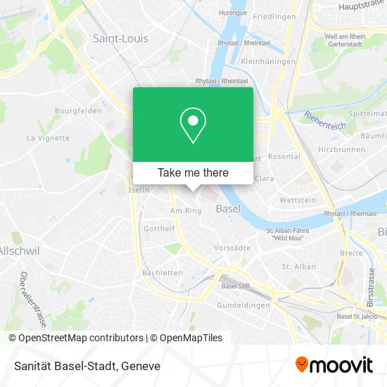 Sanität Basel-Stadt map