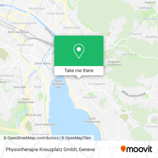 Physiotherapie Kreuzplatz Gmbh map