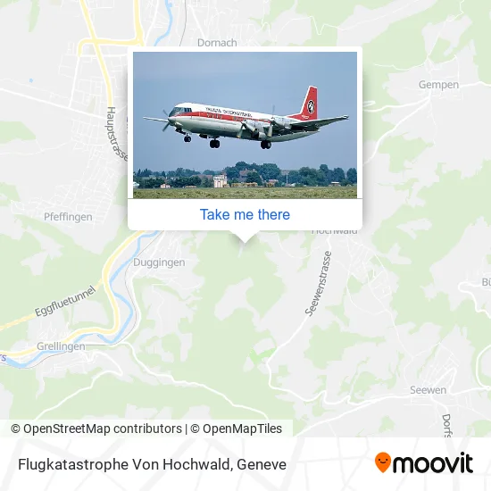 Flugkatastrophe Von Hochwald map