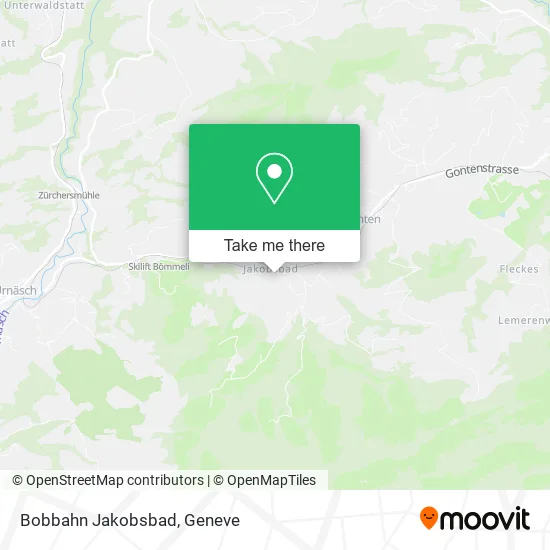Bobbahn Jakobsbad map