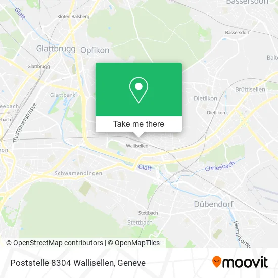 Poststelle 8304 Wallisellen map