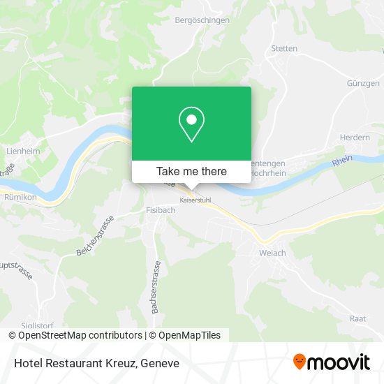 Hotel Restaurant Kreuz map