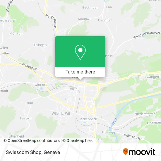 Swisscom Shop map