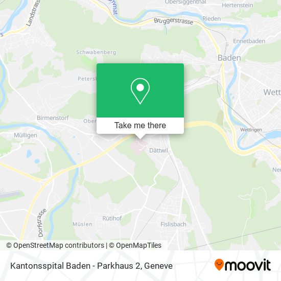 Kantonsspital Baden - Parkhaus 2 map