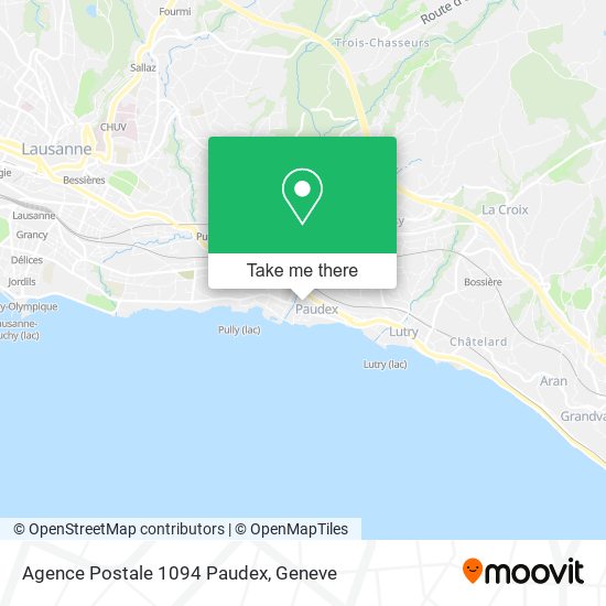 Agence Postale 1094 Paudex map
