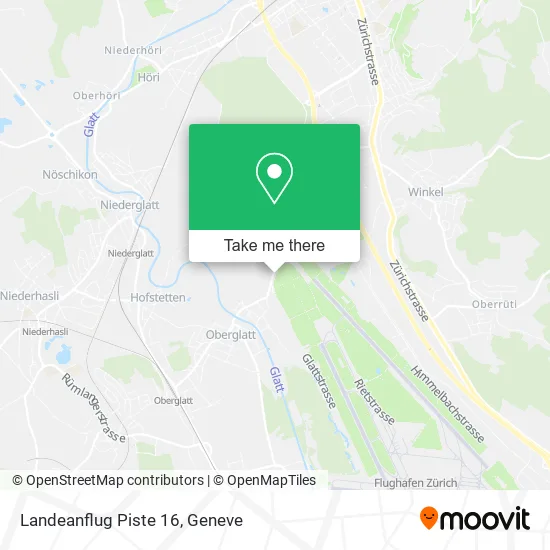 Landeanflug Piste 16 map