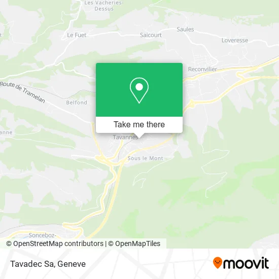 Tavadec Sa map