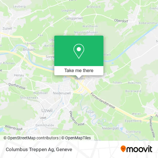 Columbus Treppen Ag map