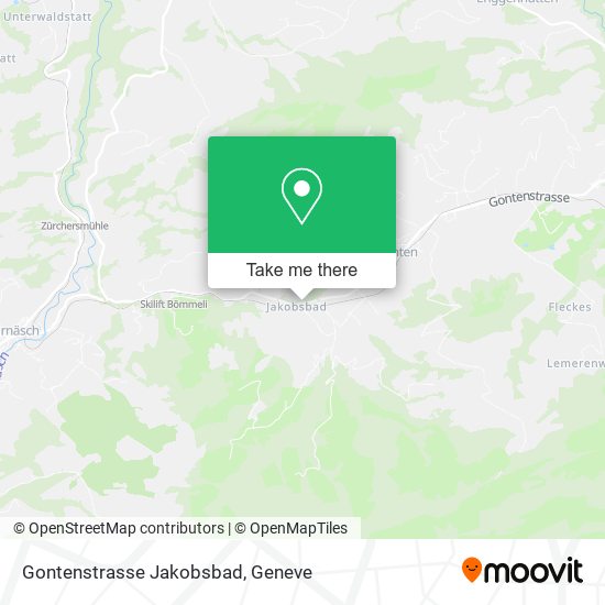 Gontenstrasse Jakobsbad map