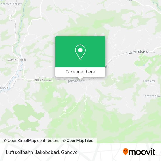 Luftseilbahn Jakobsbad map