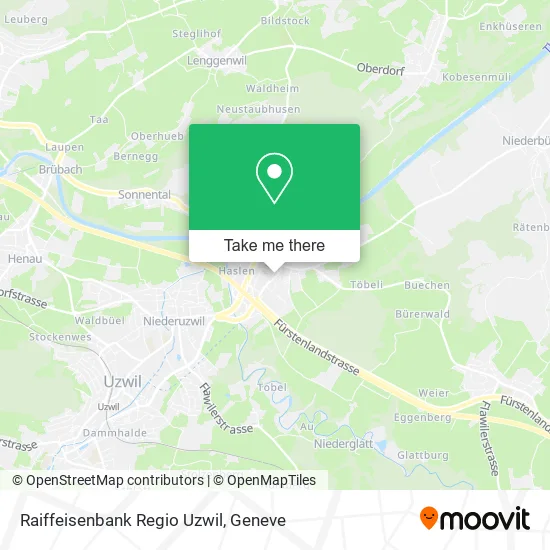 Raiffeisenbank Regio Uzwil map