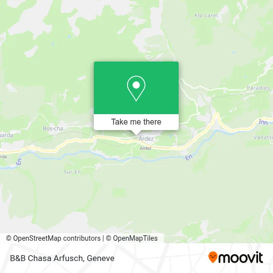 B&B Chasa Arfusch map