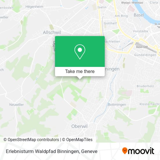Erlebnisturm Waldpfad Binningen map