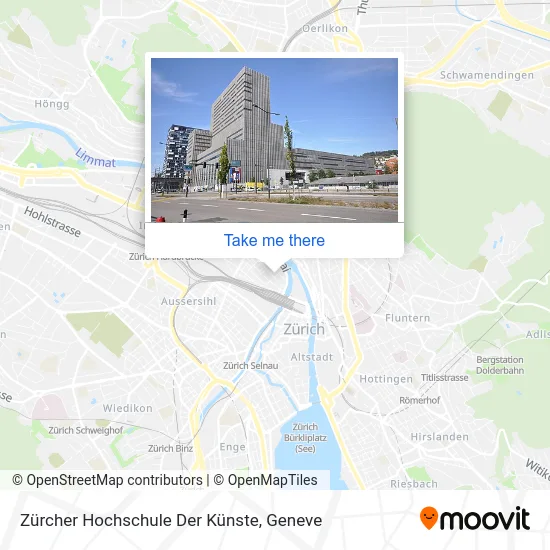Zürcher Hochschule Der Künste map