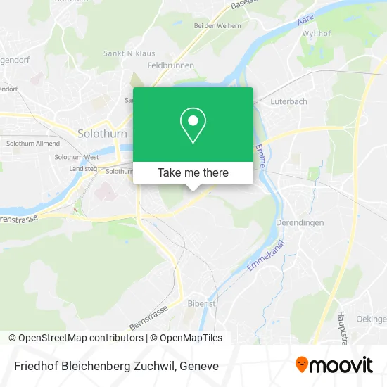 Friedhof Bleichenberg Zuchwil map