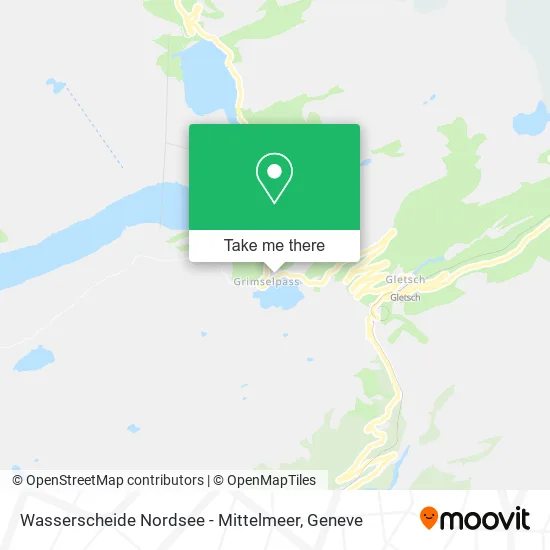 Wasserscheide Nordsee - Mittelmeer map