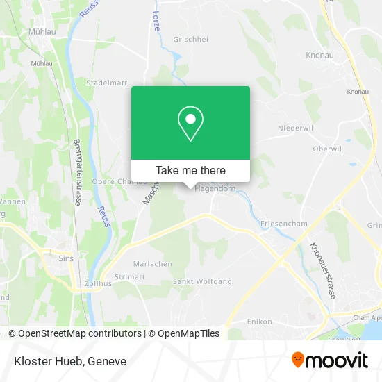 Kloster Hueb map