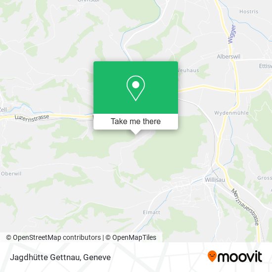 Jagdhütte Gettnau map