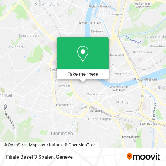 Filiale Basel 3 Spalen map